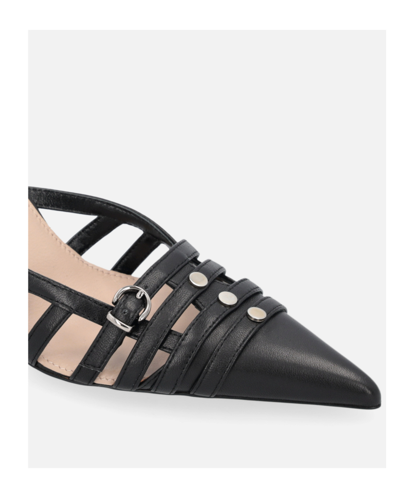 Pinko Pointed-toe Pumps With Heel And Strap In Black