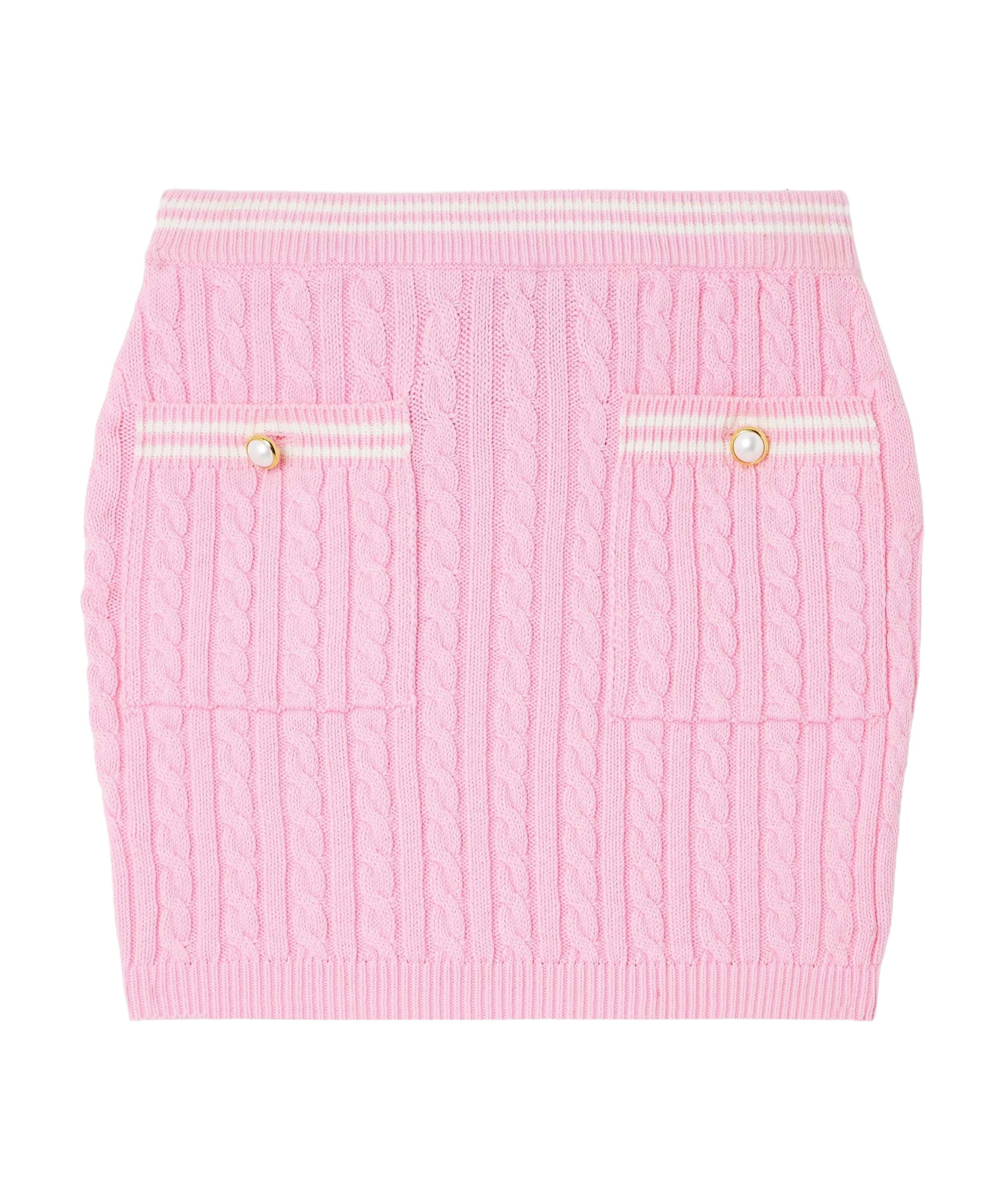 Alessandra Rich Striped Skirt In Pink
