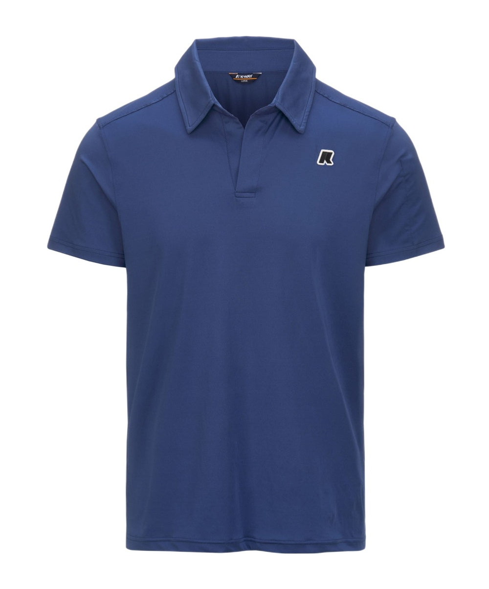 K-way Short-sleeved Polo Shirt In Blue