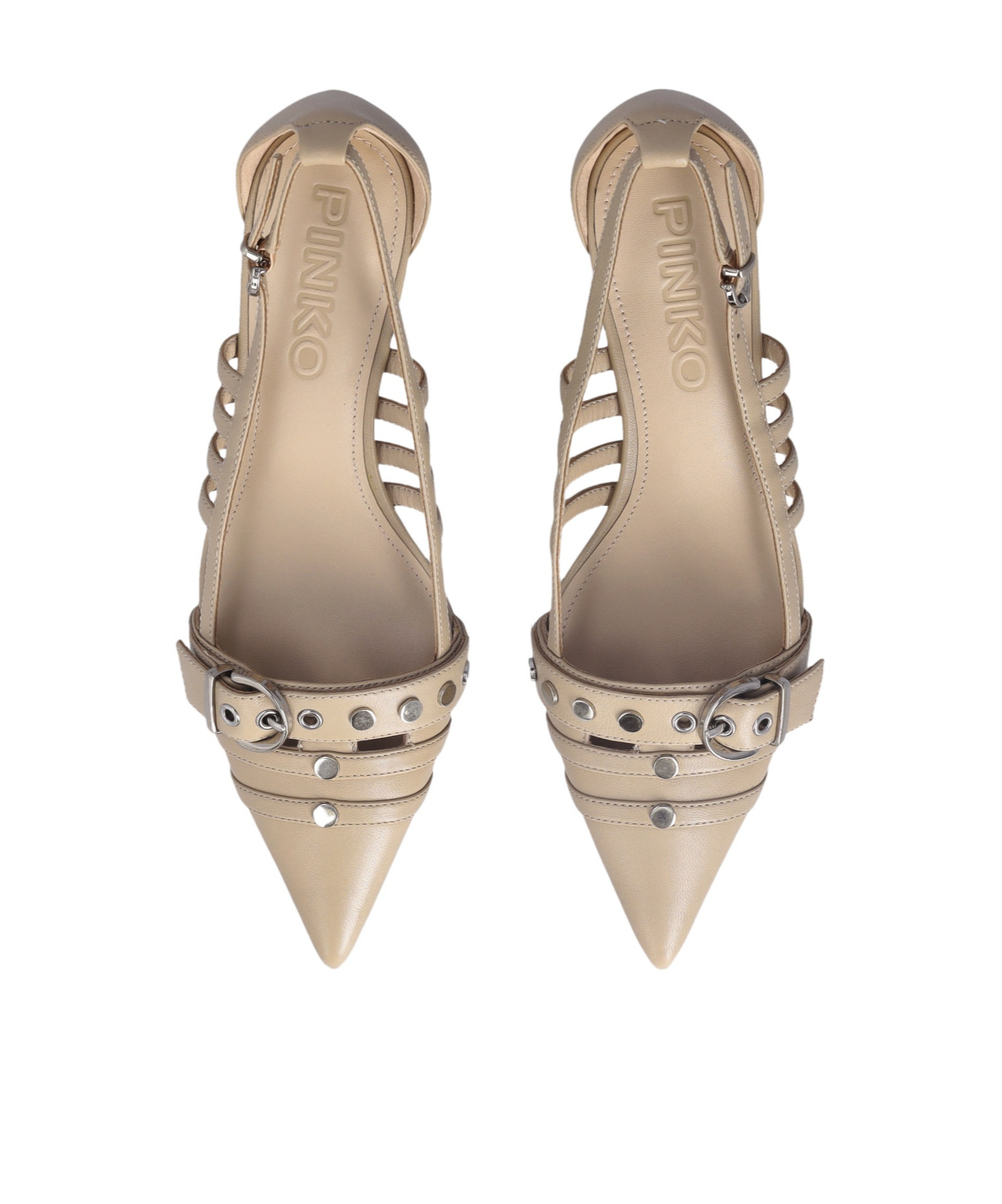 Pinko Hollow High Heels In Nude