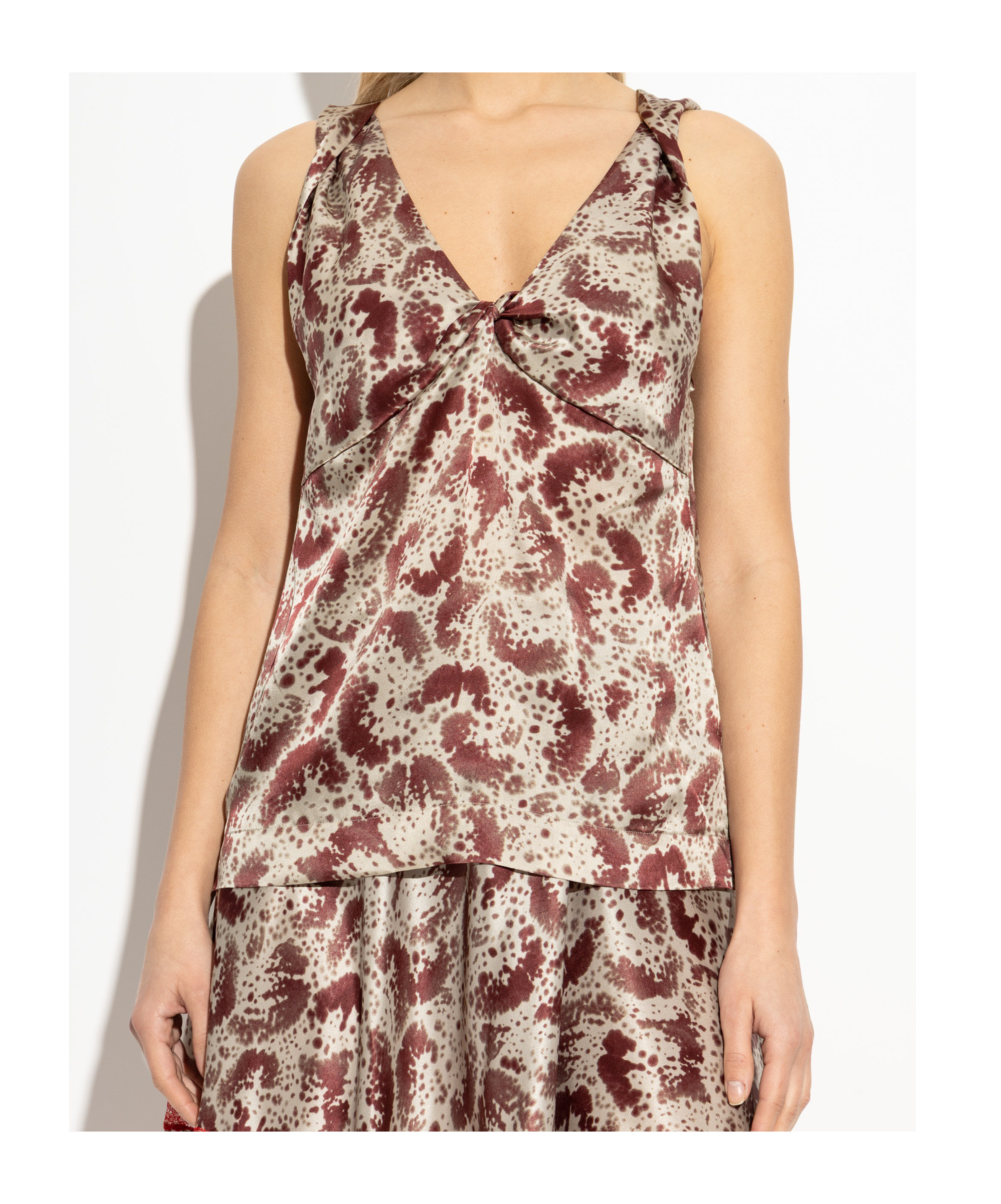 Shop Dries Van Noten Graphic Vest In Nude