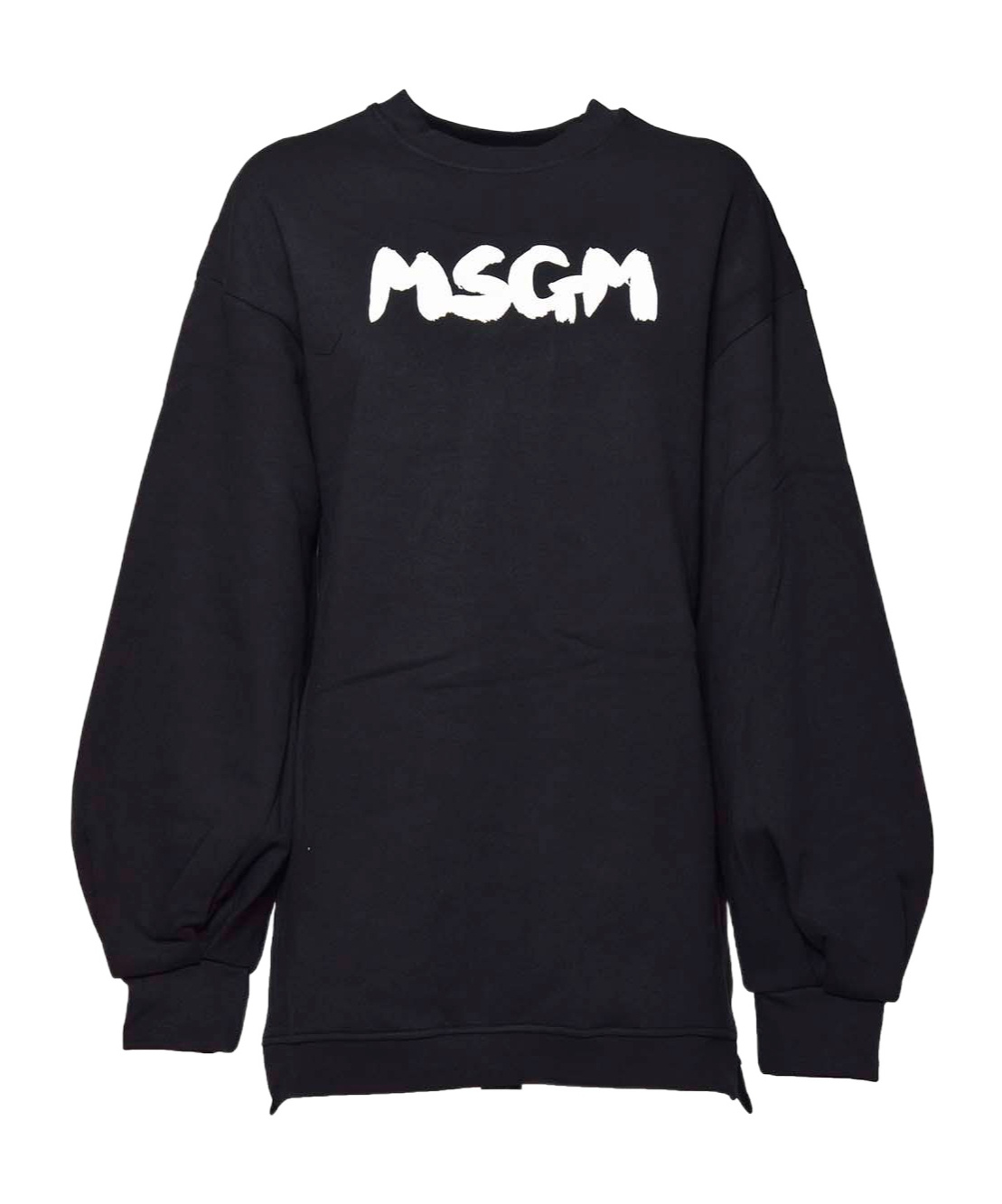 Msgm Logo-print Cotton Sweatshirt In Black