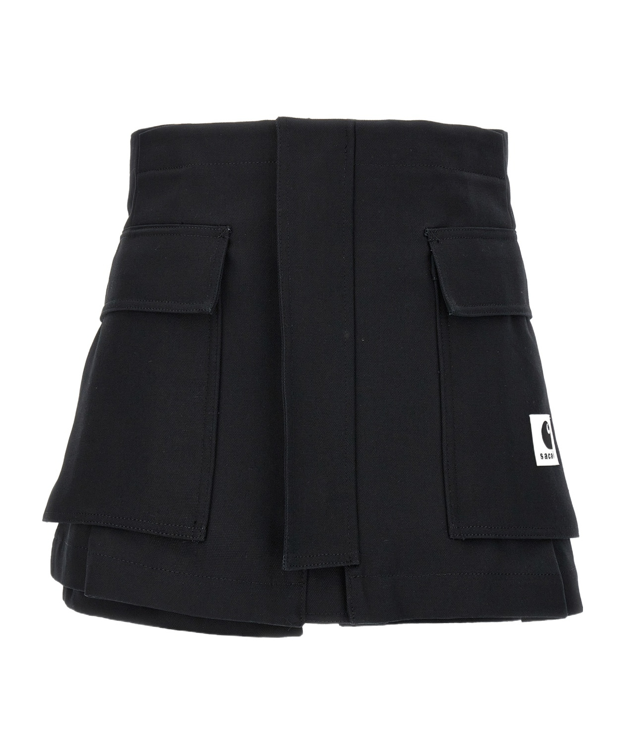 Sacai X Carhartt Work In Progress Logo Logo Shorts In Black