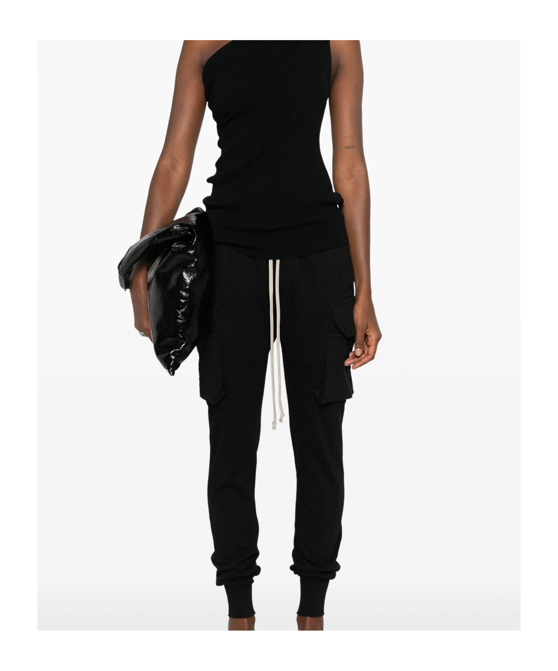 Rick Owens Drkshdw Drawstring Casual Pants In Black