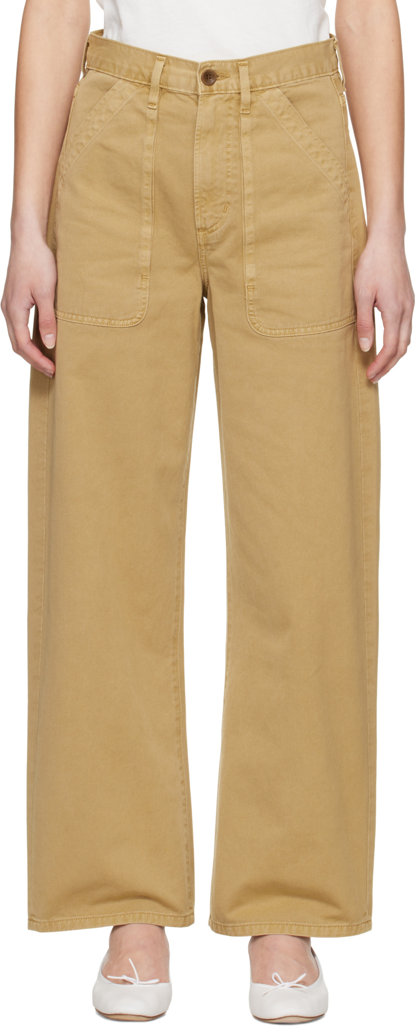 Citizen Of Humanity Ayla Cargo Trousers In Neutral