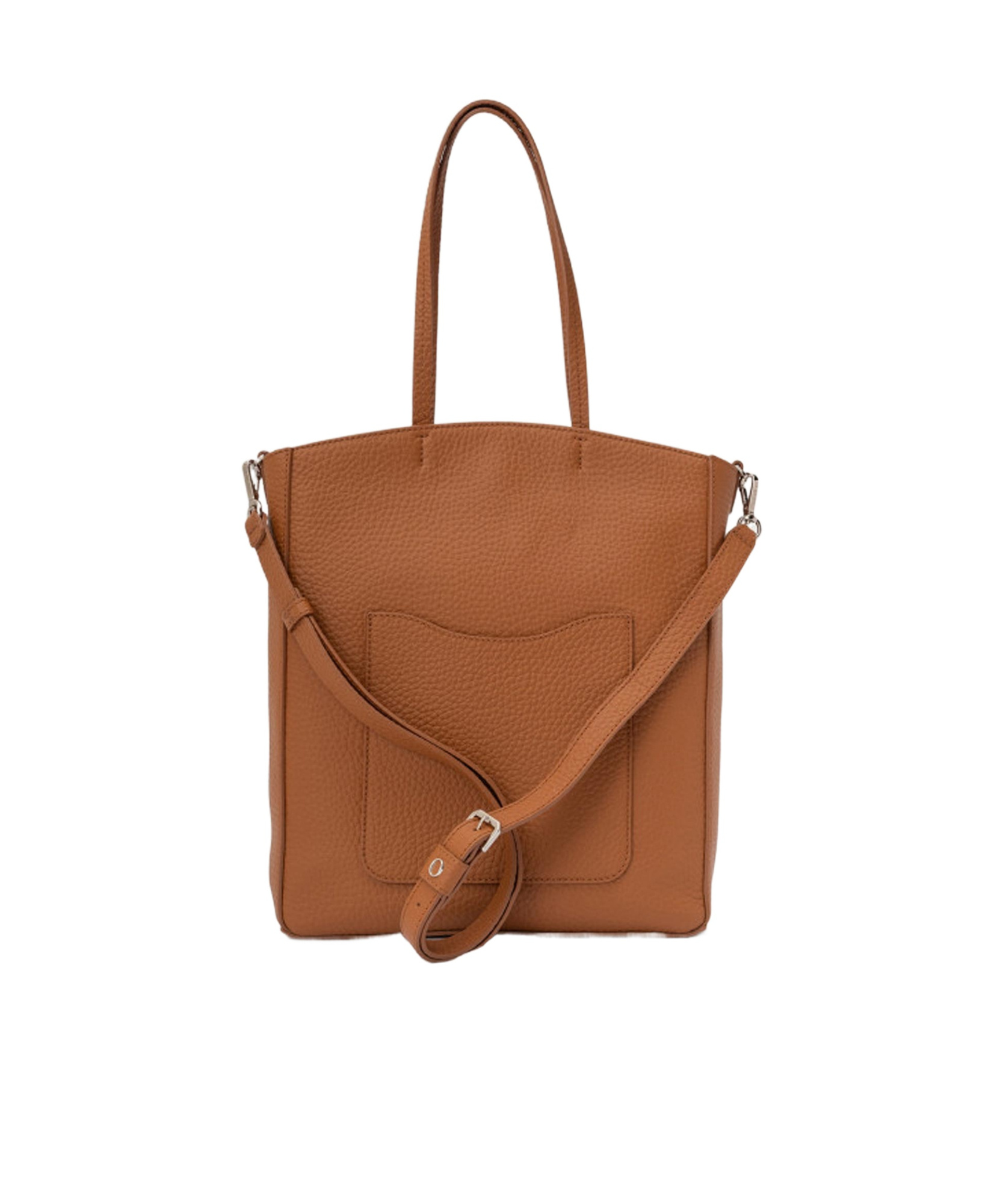 Orciani Double Handle Shoulder Bag In Brown