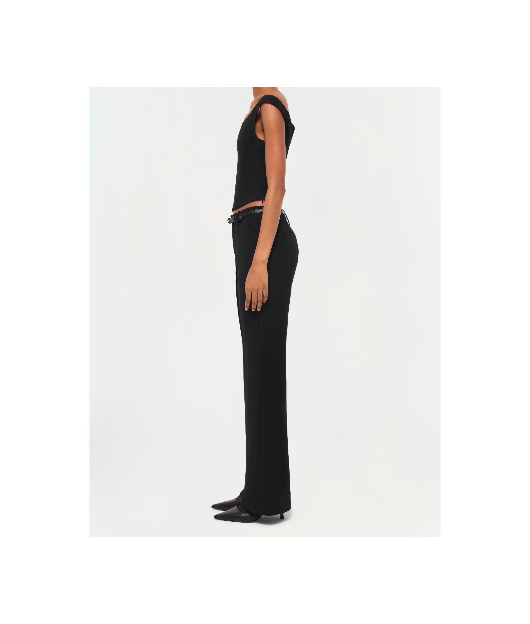Simkhai Belt-loop Casual Pants In Black