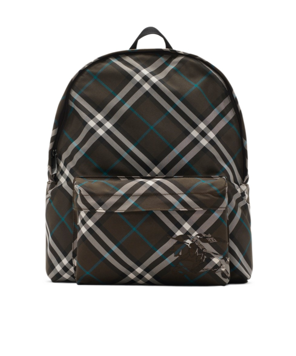 Shop Burberry Vintage Check Backpack In Black