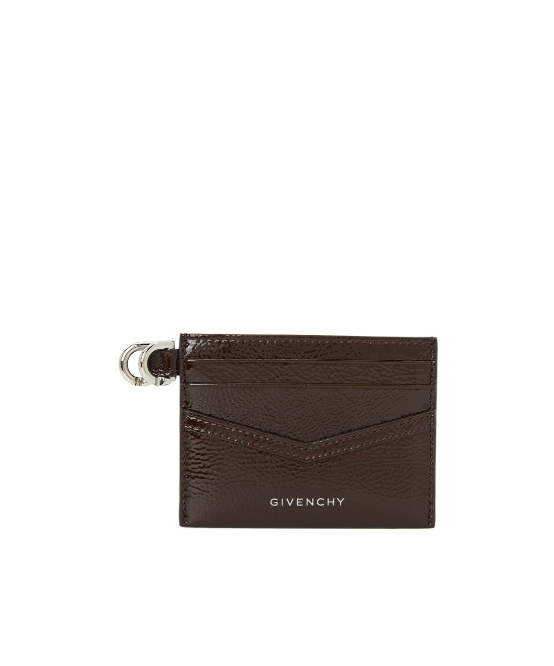 Givenchy Logo Card Holder In Brown