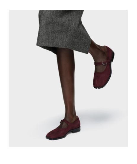Maison Margiela Tabi Pumps In Burgundy