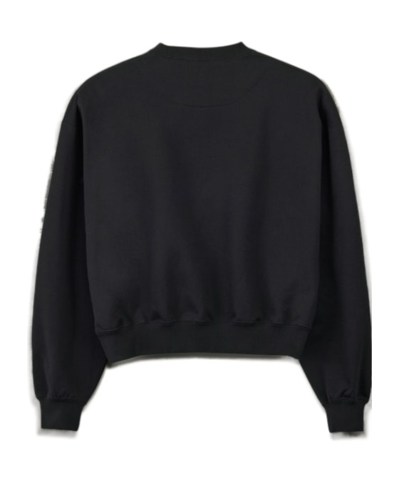 Y-3 Stretch Cotton Oversized Sweater With Crew Neck In Black