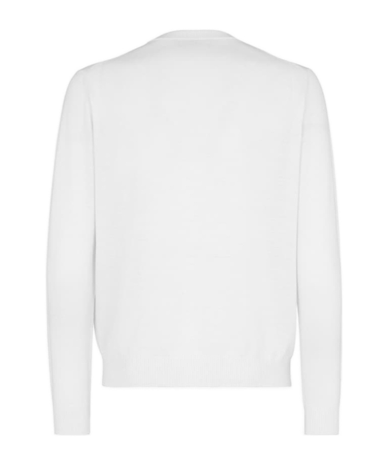 Fendi White Virgin Wool Sweater In White
