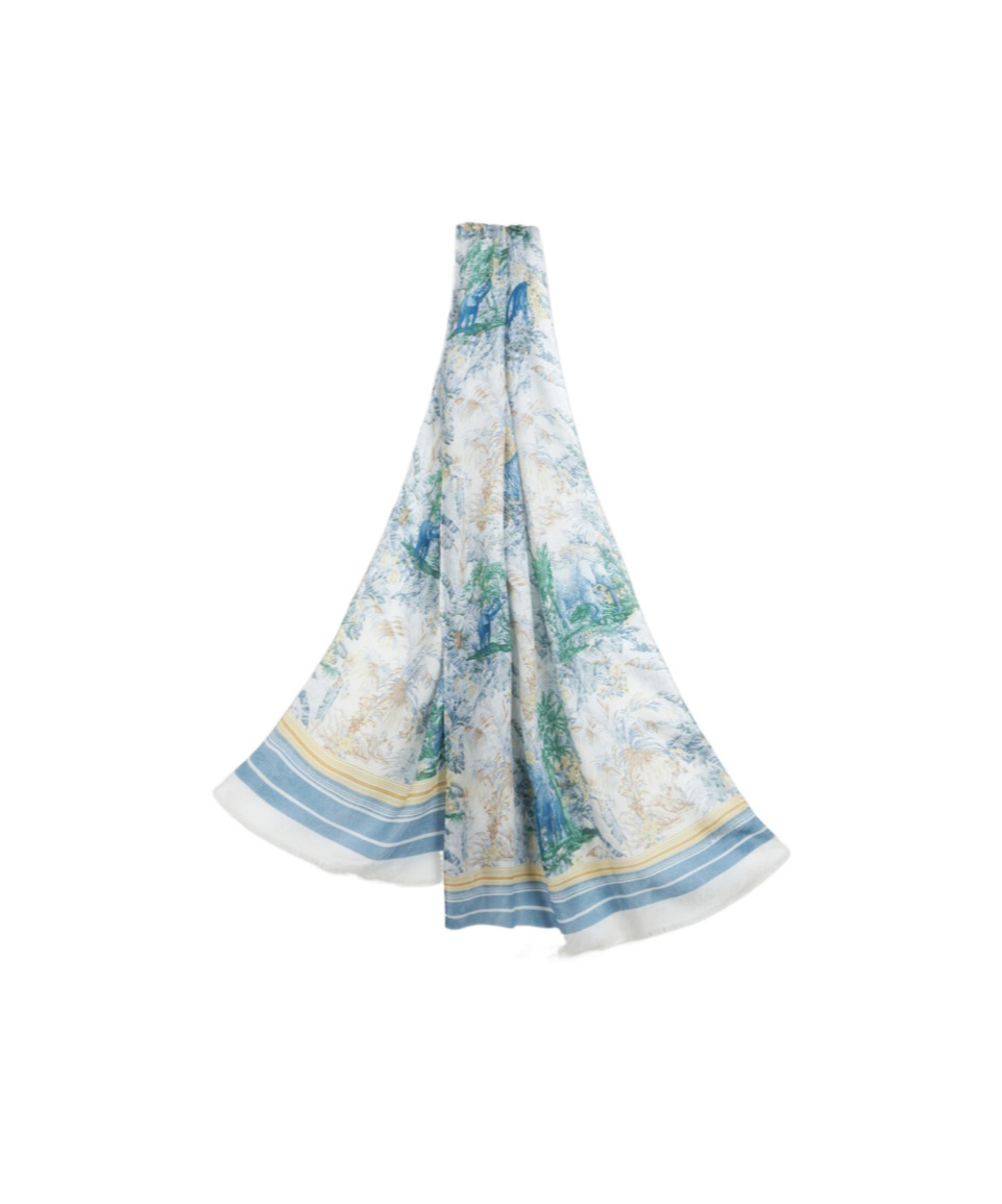 Etro Wool And Silk Scarf With Design In Multi