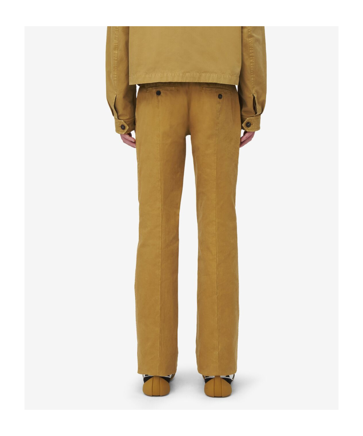 Alexander Mcqueen Men's Low-waisted Chino Trousers In Sand In Brown