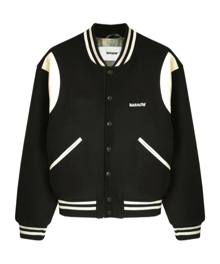 Barrow Striped Long-sleeve Baseball Jacket In Multi