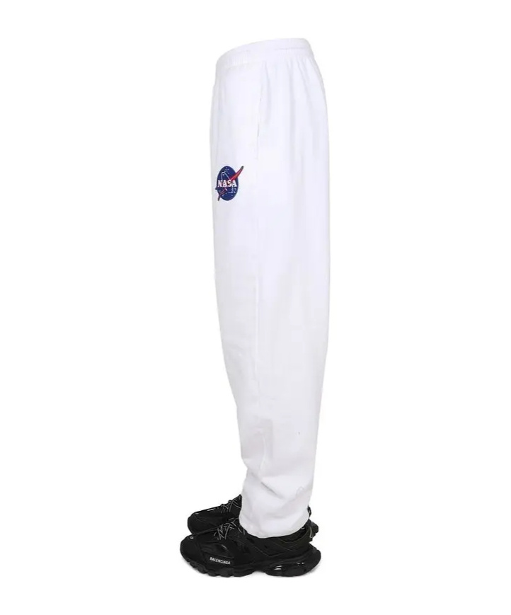 Balenciaga Women Pantalone Jogger Con Patch In White