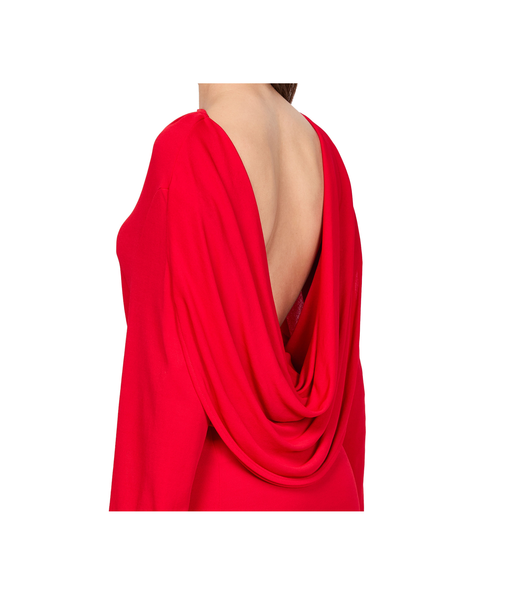 Jacquemus Asymmetric Hem Cruise Dress In Red