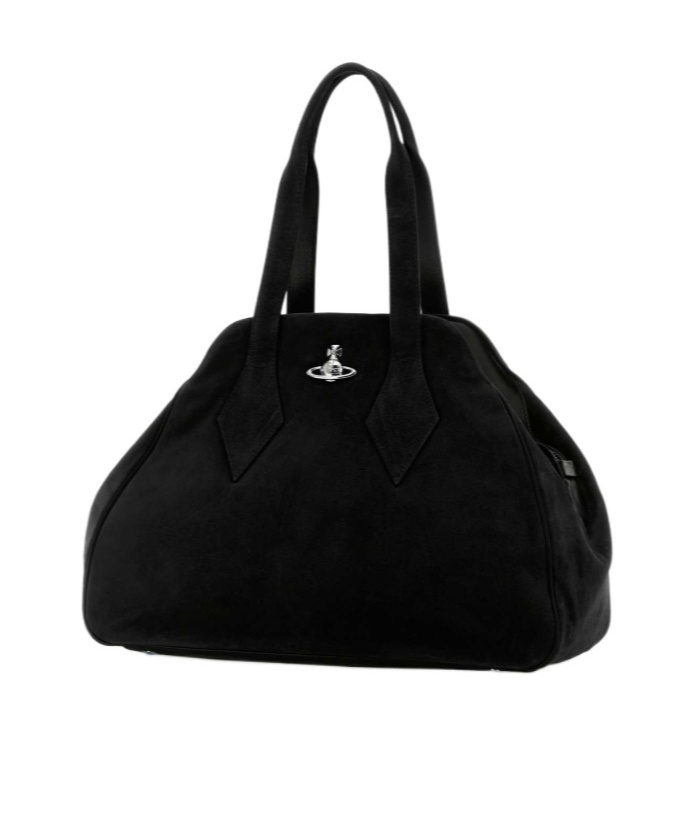Vivienne Westwood Large Yasmine Shoulder Bag With Top Handles In Black