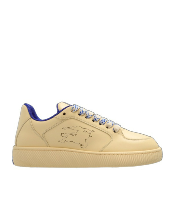 Burberry Leather Stock Sneakers In Nude