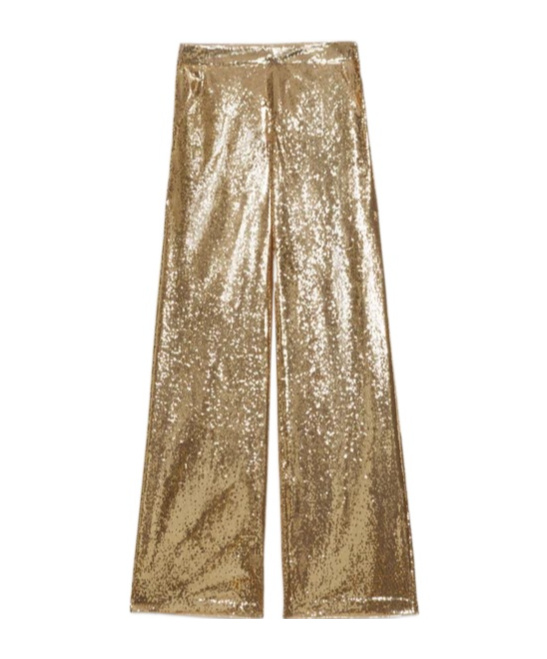 Ermanno Scervino Sequined Casual Pants In Multicolor
