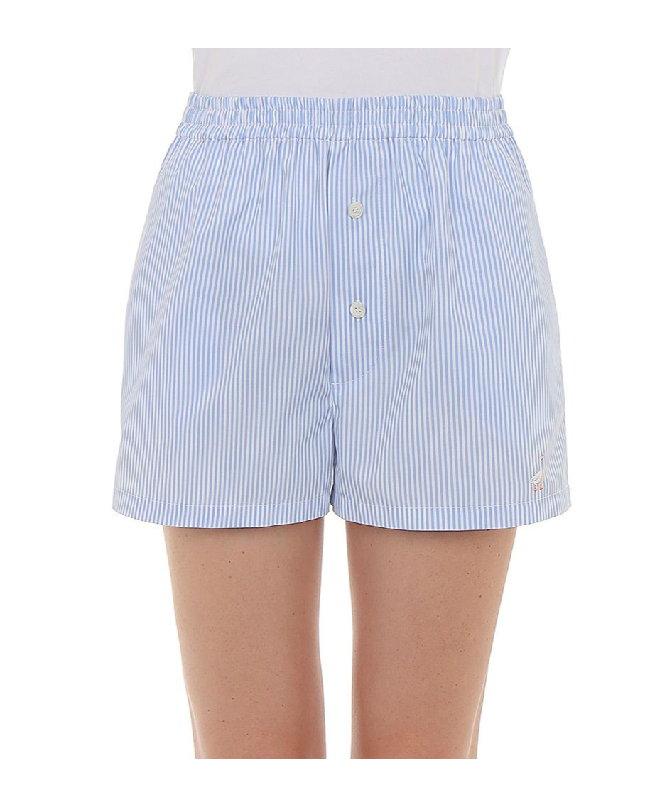 Moschino Striped Shorts In Blue