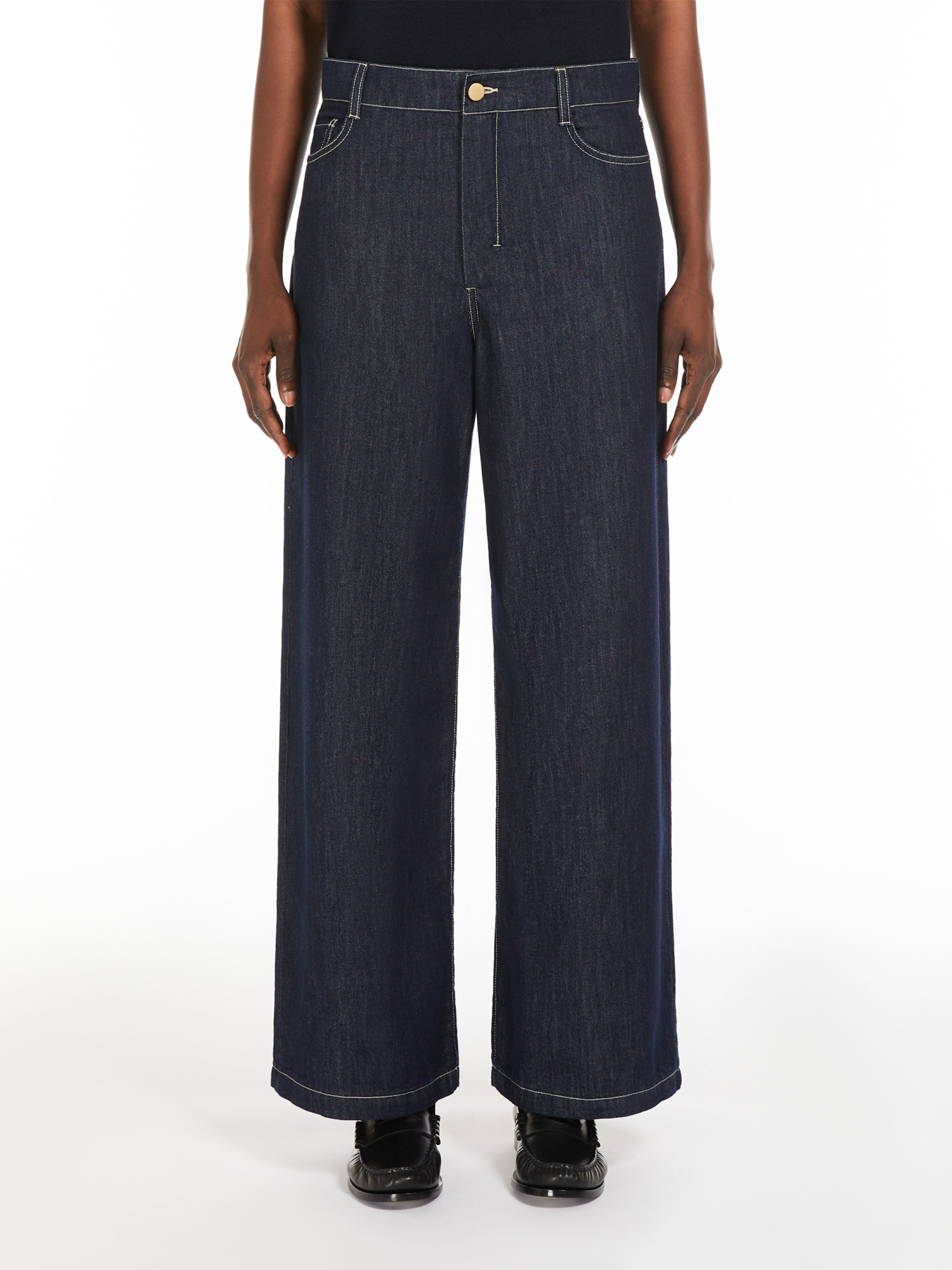 Max Mara Belt-loop Jeans In Black