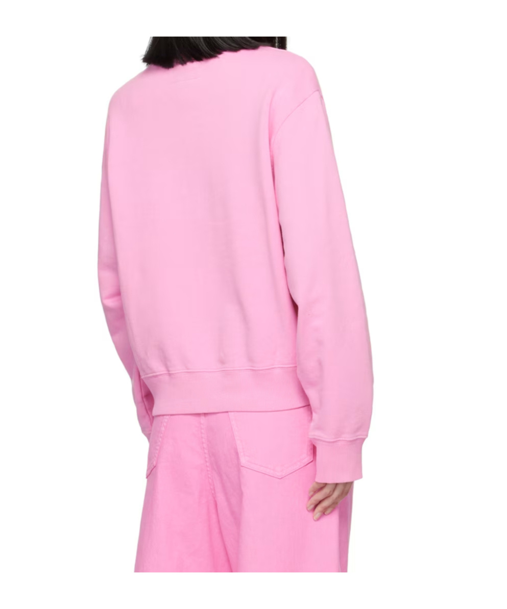 Shop Mm6 Maison Margiela Cotton Jersey Numbers Sweatshirt In Pink