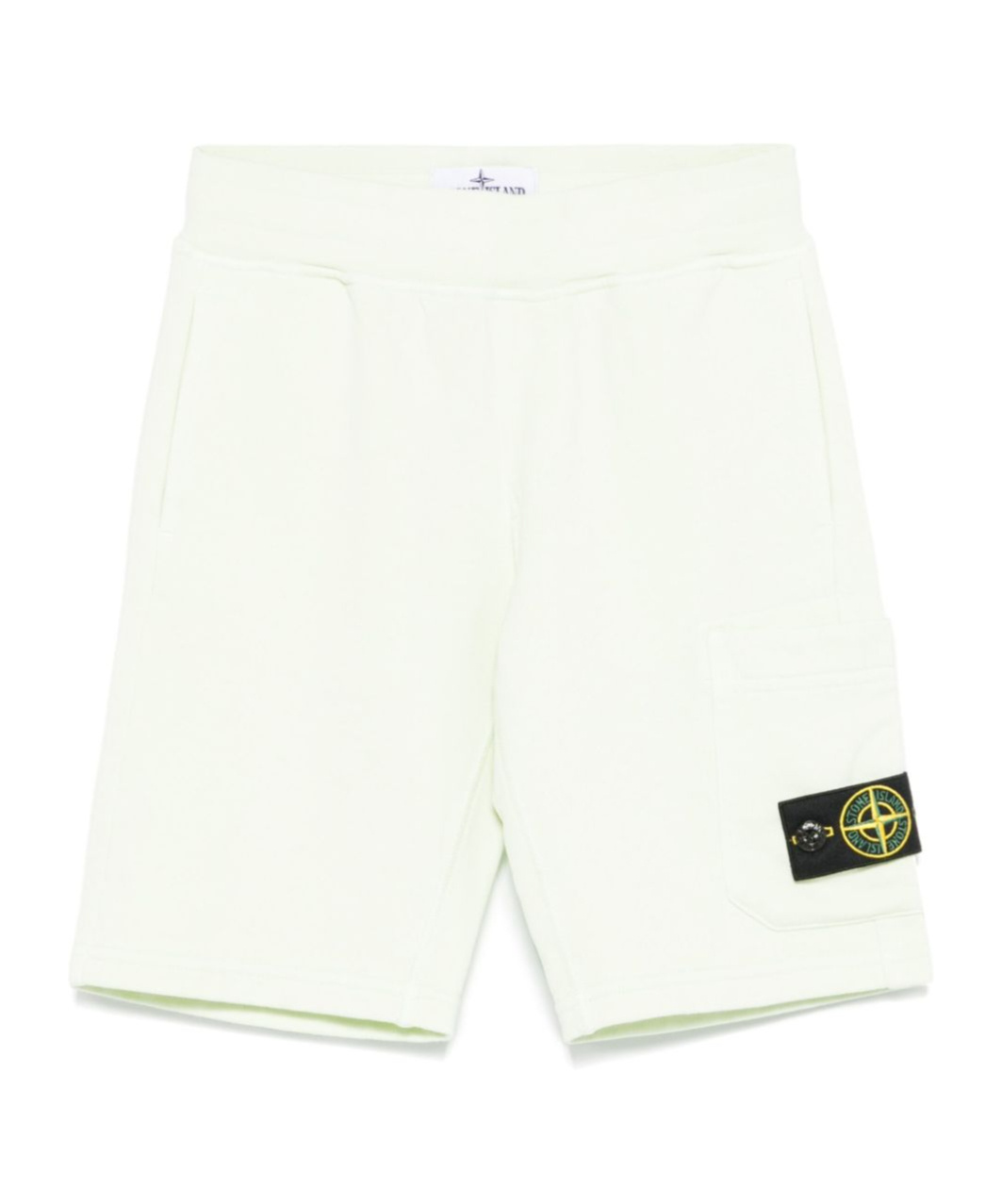 Stone Island Compass-patch Shorts In White