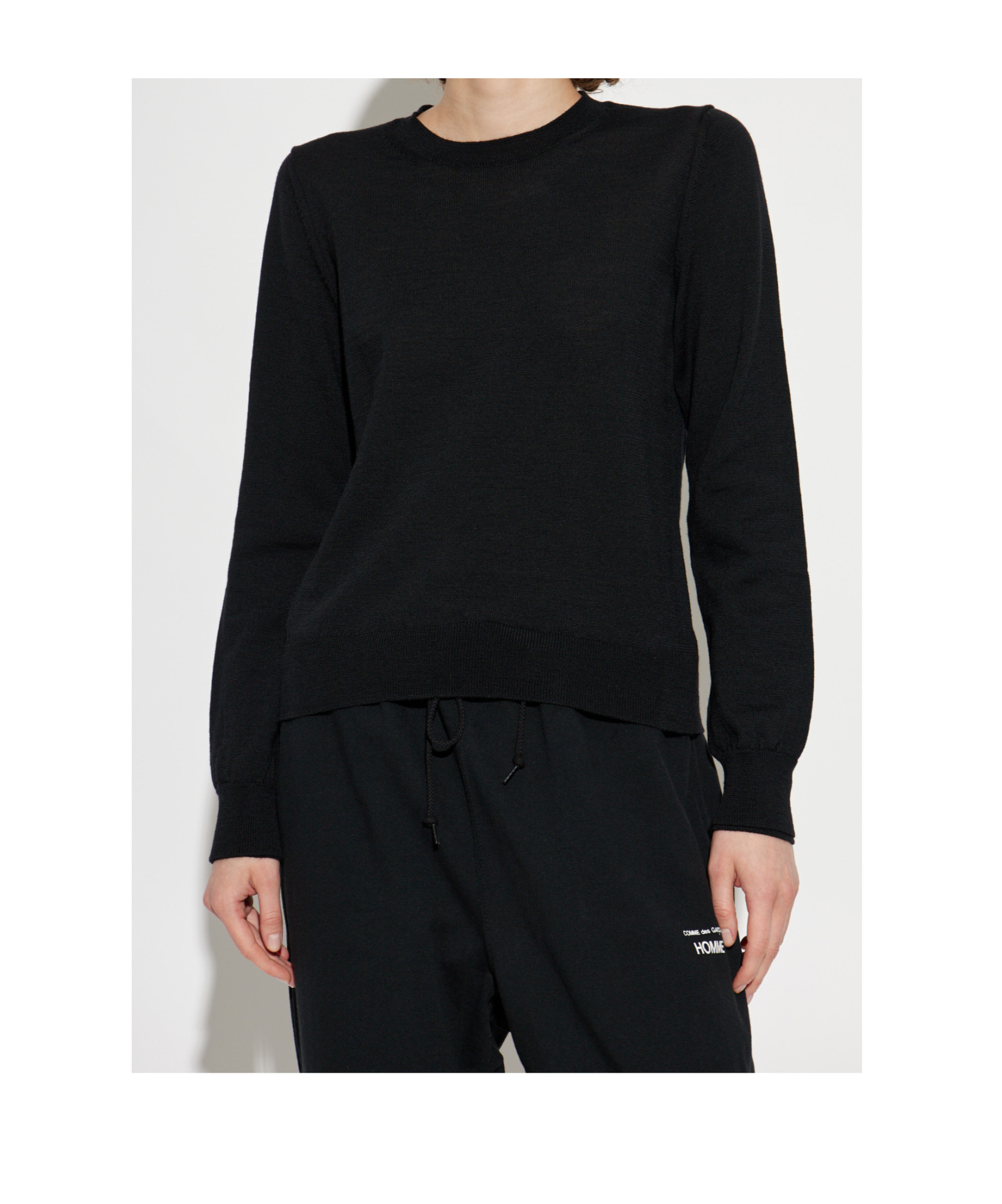 Comme Des Garçons Crew Neck Sweater In Black