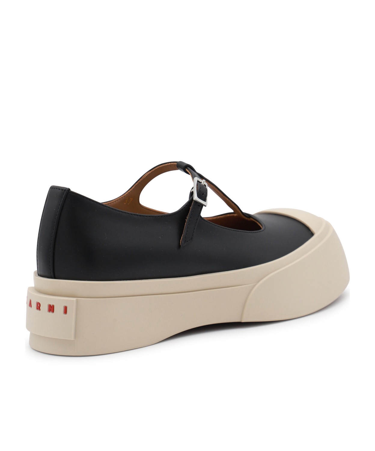 Marni Black Pablo Mary Jane Ballerina Flats In Nude
