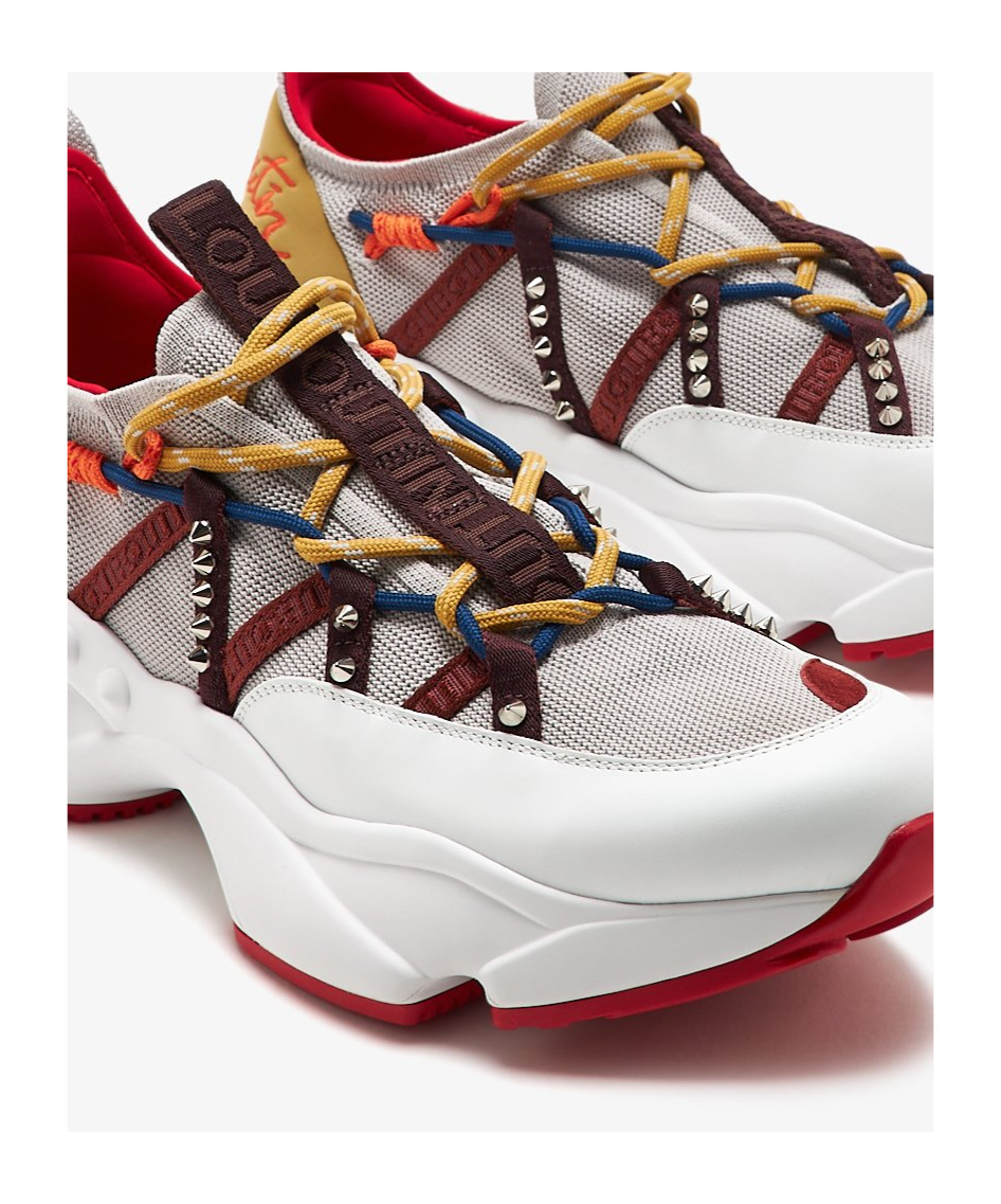 Christian Louboutin Trailnrun Sneakers With Spikes In White