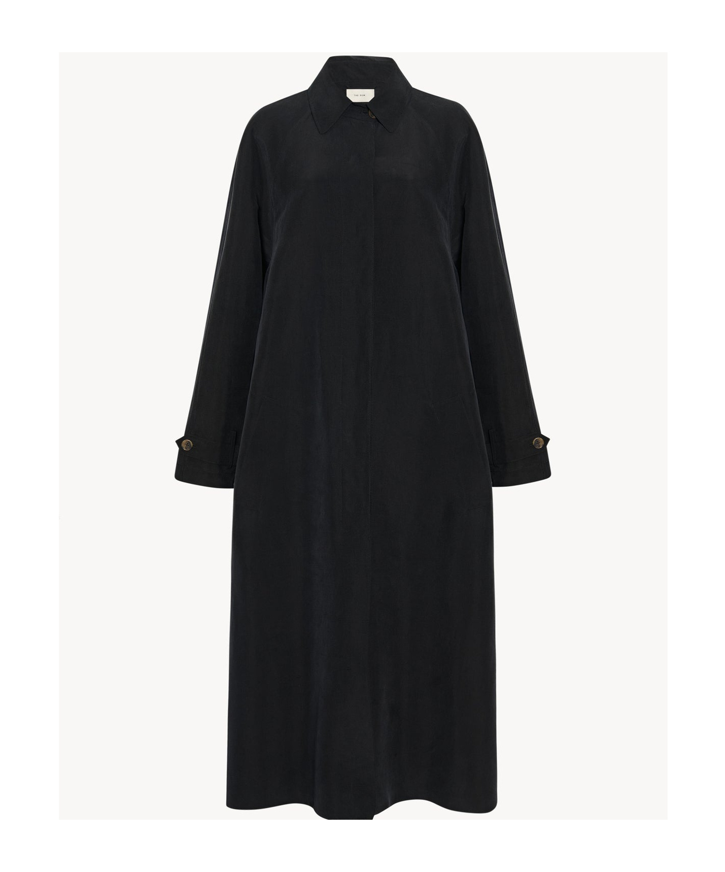 The Row Long Sleeve Coat In Black