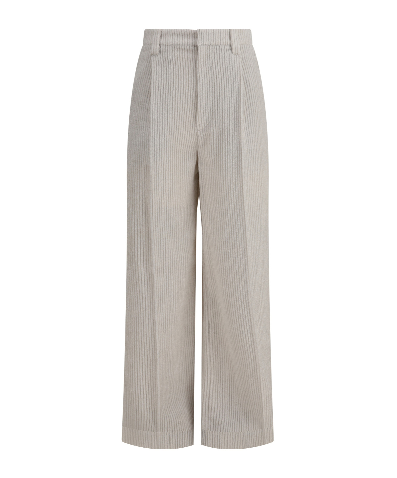 Brunello Cucinelli Tailored Corduroy Wide Leg Pants In Neutral