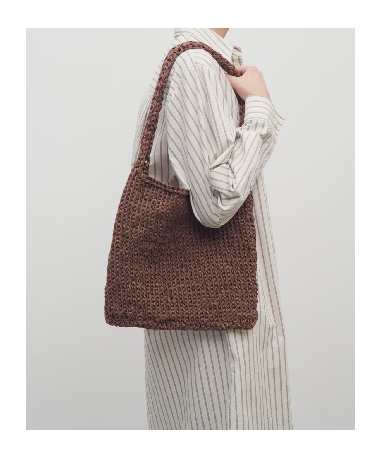The Row Cotton Rope Shoulder Bag In Brown