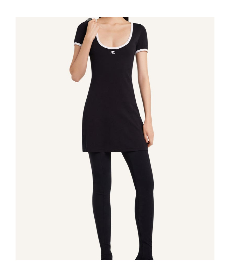 Courrèges Holistic Contrast Jersey Mini Dress