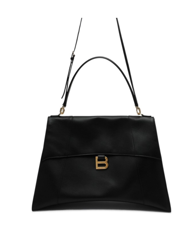 Balenciaga Top Handle Shoulder Bags With Gold-tone Hardware In Black