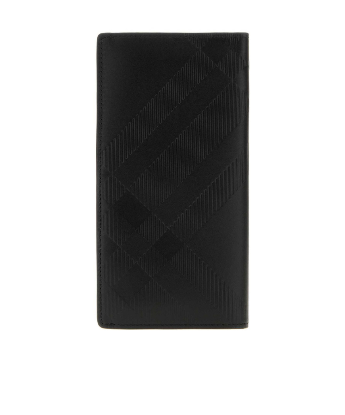 Burberry Check Pattern Bi-fold Wallet In Black