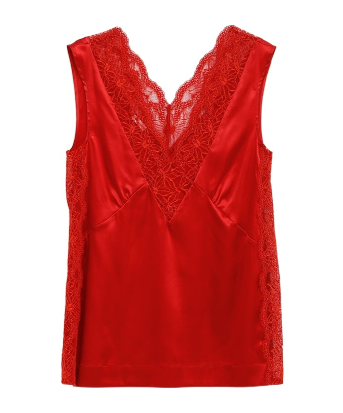 Shop Dries Van Noten Lace Vest In Red