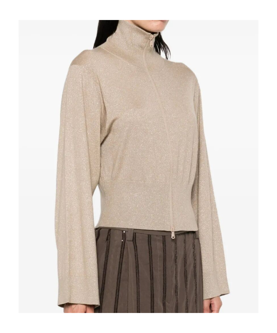 Brunello Cucinelli Zip-fastening Cardigan In Brown