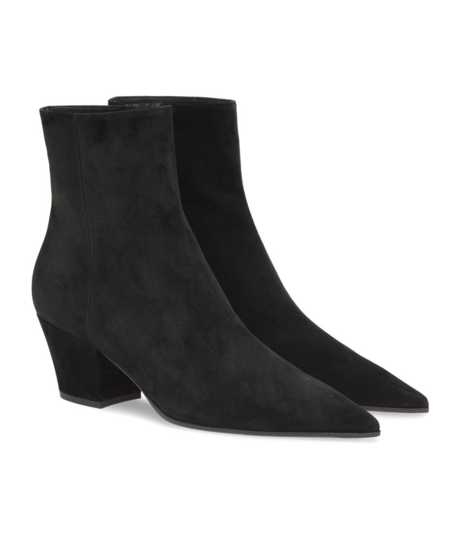 Gianvito Rossi Camoscio 90 Suede Ankle Boots In Black