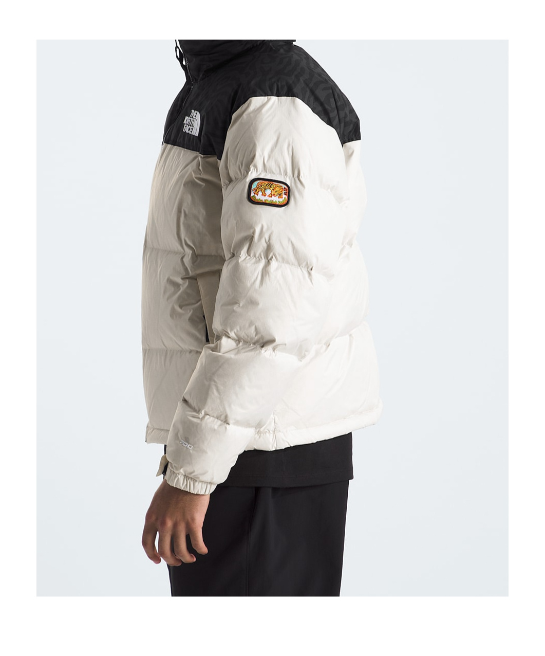 Shop The North Face Colourblock Puffer Jacket In White