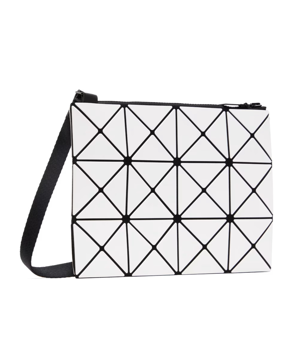Shop Bao Bao Issey Miyake Lucent Cross Body Bag In White
