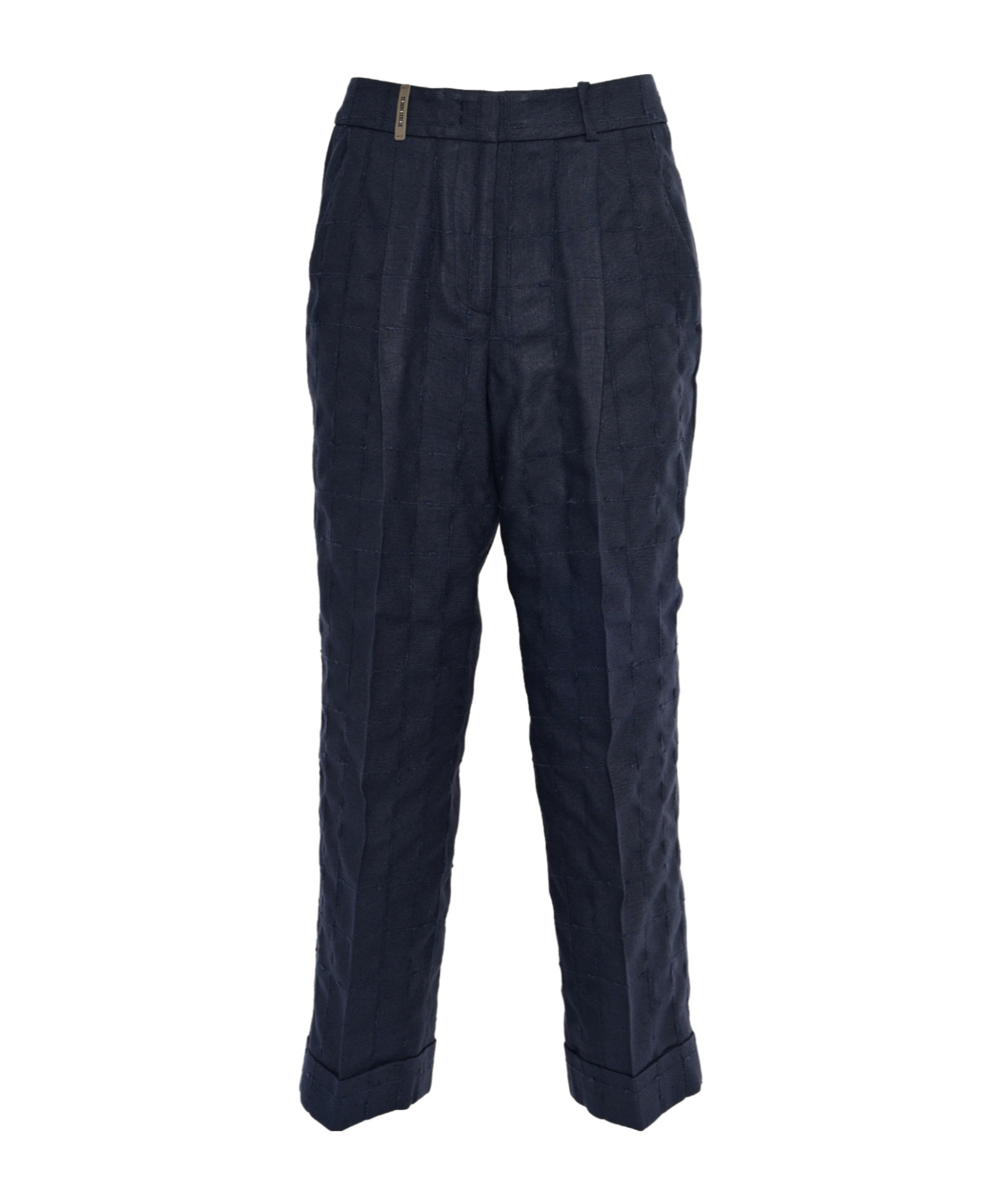 Peserico Patterned Trousers In Blue