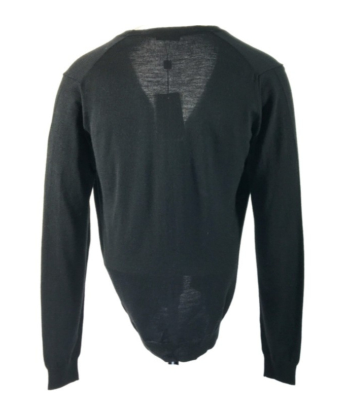 ARMANI COLLEZIONI BUTTON V-NECK KNITTED SWEATER 