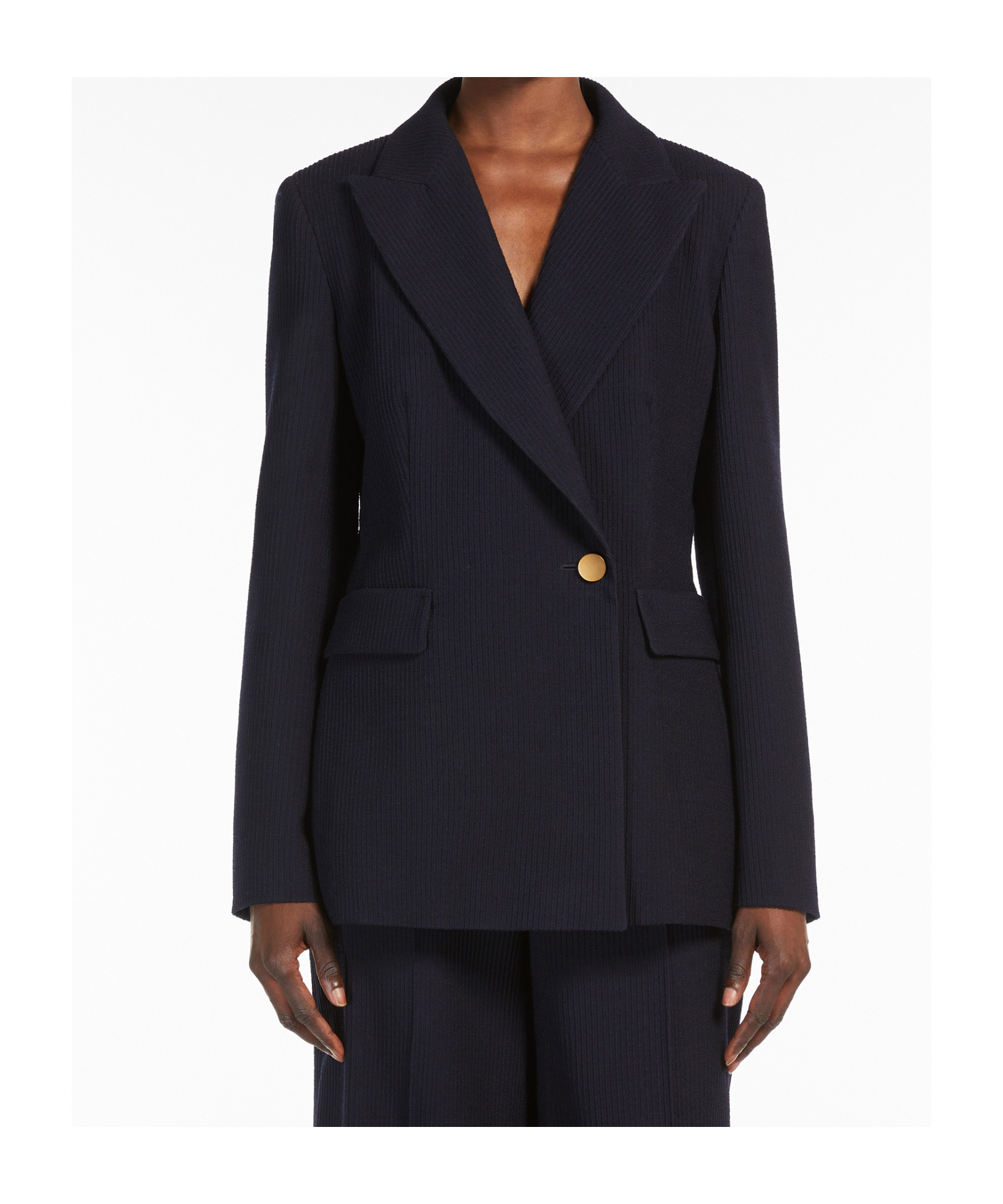 Max Mara Double-breasted Buttoned Jacket In Black