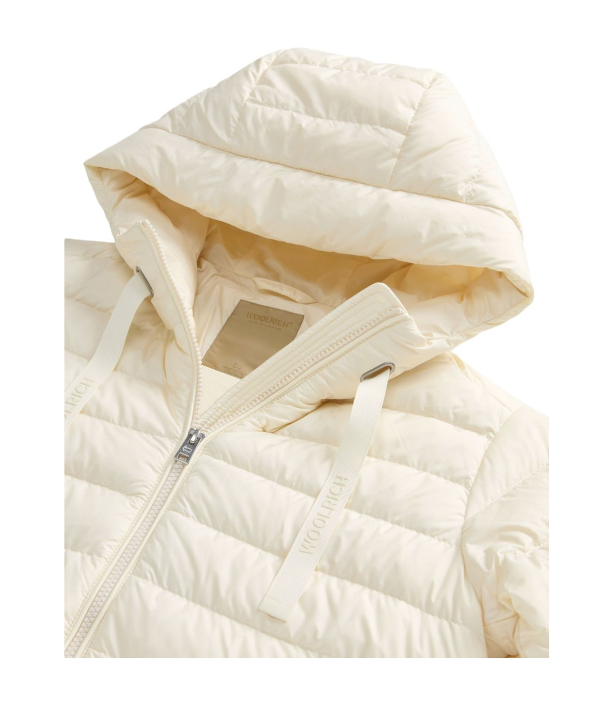 Shop Woolrich Quilted Hooded Jacket In White