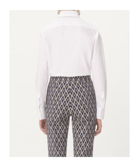 Valentino Tailored White Cotton Shirt With Decorative Buttons In White