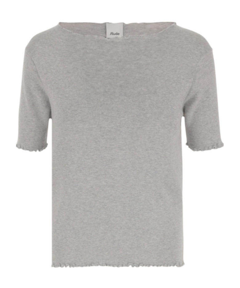 ALLUDE BOAT-NECK T-SHIRT