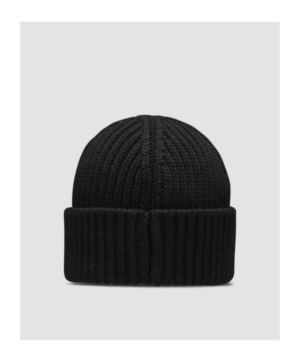 Moncler Wool Beanie, Men, Black, Size: One Size In Black