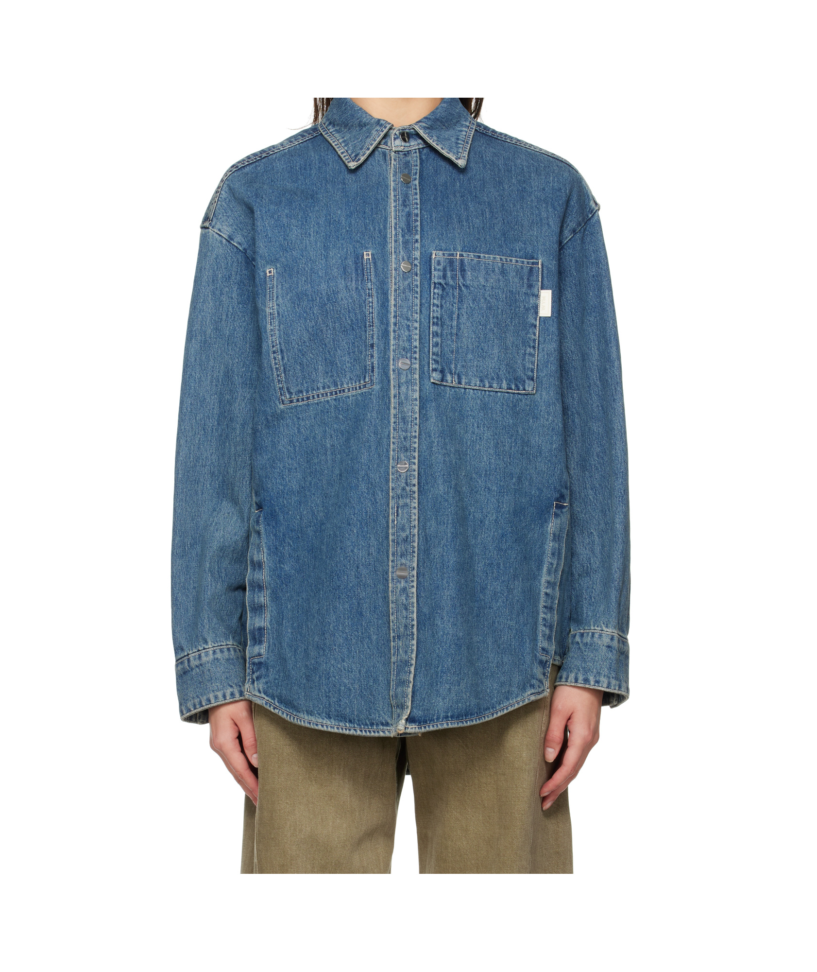 WOOYOUNGMI LONG-SLEEVED DENIM SHIRT